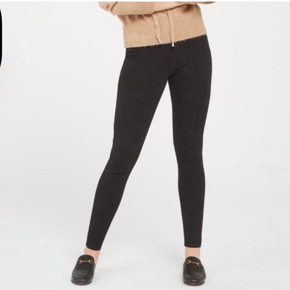 Spanx Jean-ish Ankle Leggings Black Pull on Skinny Jeans - Picture 10 of 10